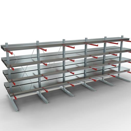 Doppelseitiges Kragarmregal-Set K6000 (für schwere Belastungen)