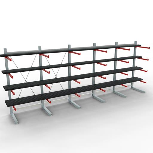 Einseitiges Kragarmregal-Set K6000 (für schwere Belastungen)