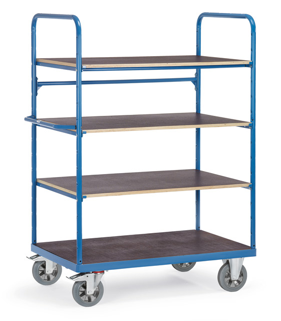 Schwerer Etagenwagen, hoch, 4 Ebenen, Tragkraft 1200 kg