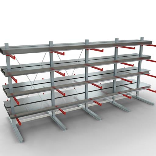 Doppelseitiges Kragarmregal-Set K6000 (für schwere Belastungen)