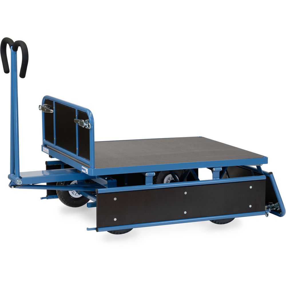 Großer Handpritschenwagen mit Bordwänden, Tragkraft 450 kg