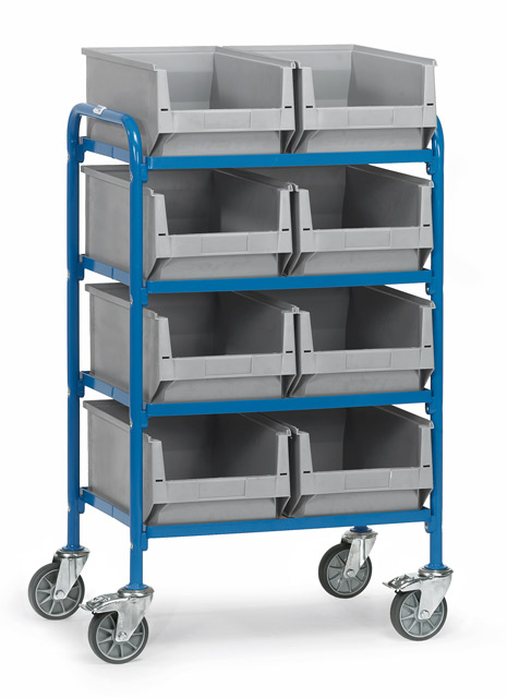 Beistell-Etagenwagen mit 4 Kasten-Etagen, Tragkraft 250 kg