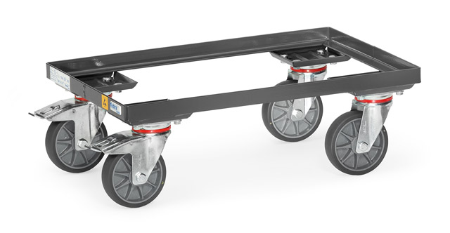 ESD-Eurokasten-Roller offen, Tragkraft 250 kg