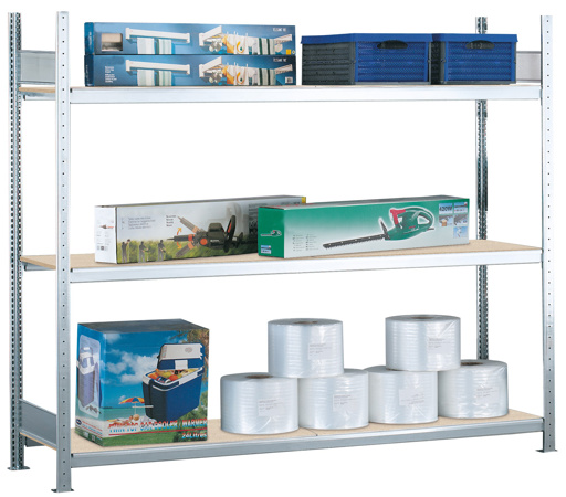 WS2000 - Weitspannregal mit Spanplatten-Böden, Fachlast 400 kg
