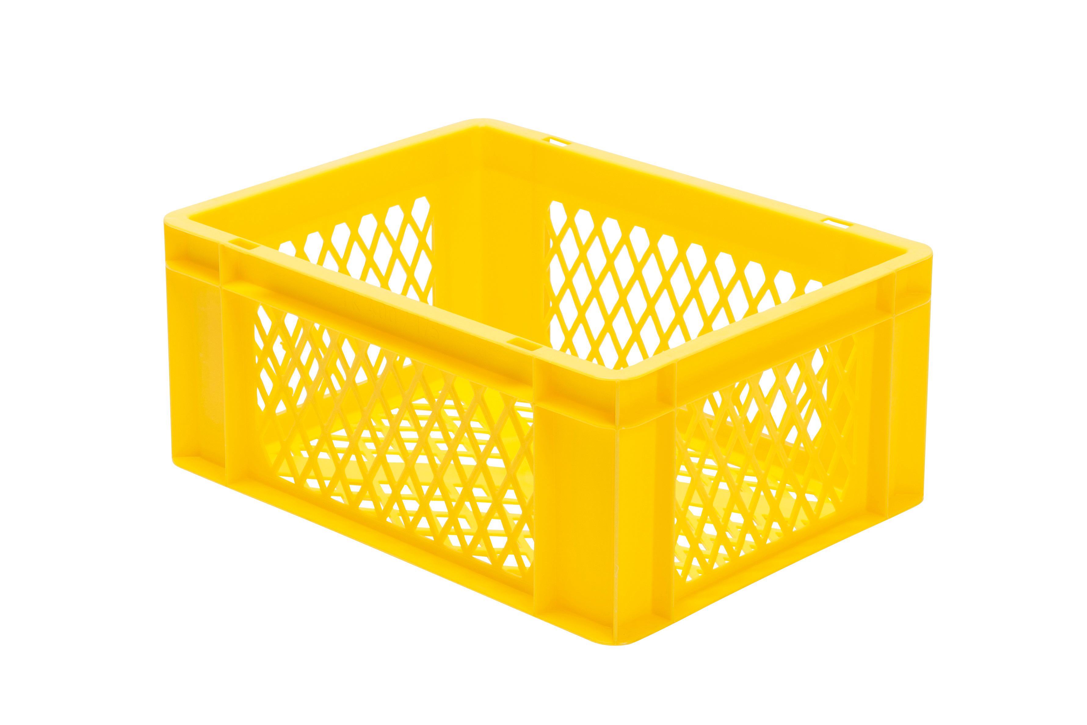 4 Stück Transport-Stapelkasten TK, L400 x B300 mm, Wände & Boden durchbrochen