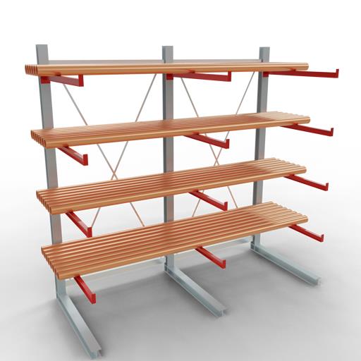 Einseitiges Kragarmregal-Set K6000 (für schwere Belastungen)