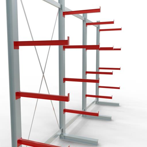 Einseitiges Kragarmregal-Set K6000 (für schwere Belastungen)