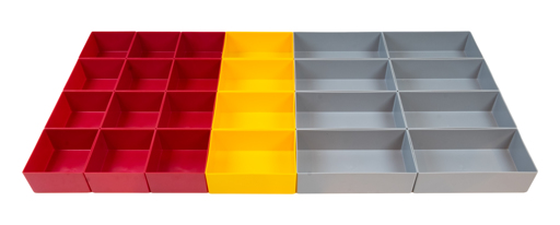 Einsatzkästen-Set für Regalschubladen S2