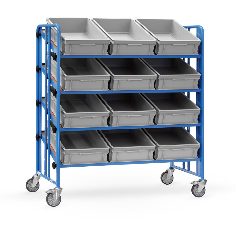 Montagewagen mit 12 Kästen, Tragkraft 250 kg