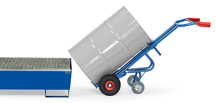 Fasskarre mit Stützräder, Tragkraft 300 kg | fetra 2079