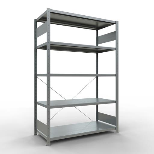 Stecksystem Grundregal, MULTIplus 250 kg, einseitig nutzbar (Kreuzstreben)