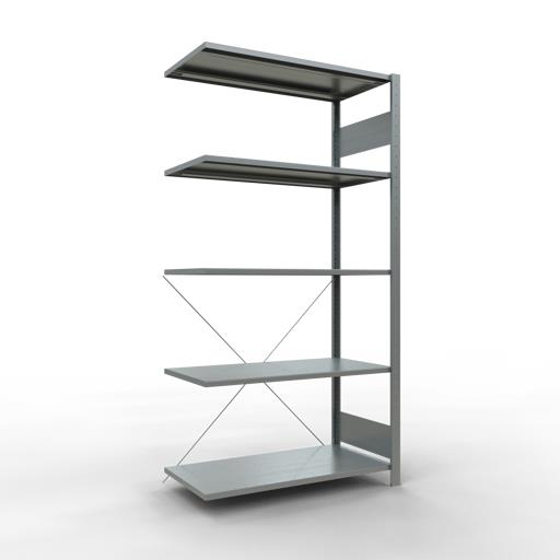 Stecksystem Anbauregal, MULTIplus 150 kg, einseitig nutzbar (Kreuzstreben)