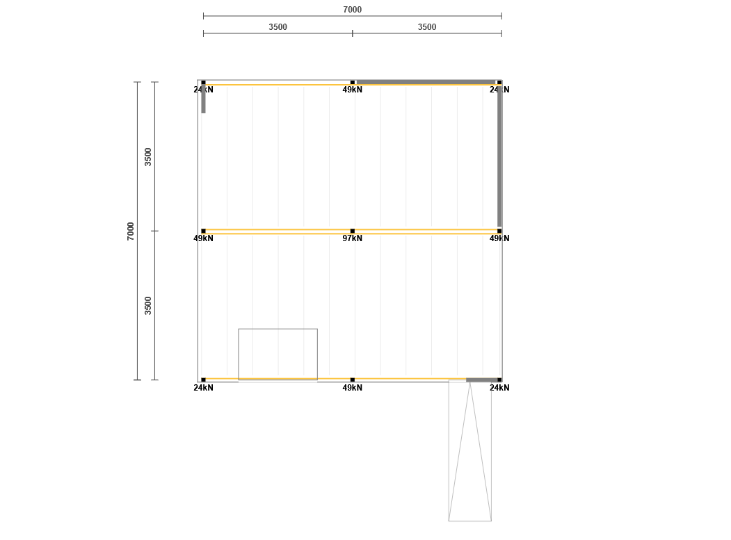 Lagerbühne 7x7m, mit Palettenübergabe, Treppe und Geländer