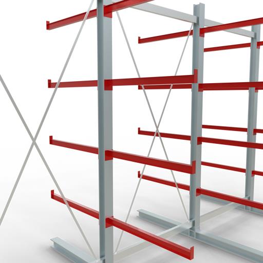 Doppelseitiges Kragarmregal-Set K6000 (für schwere Belastungen)