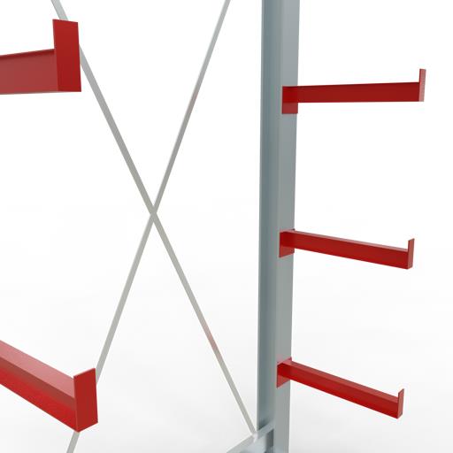 Einseitiges Kragarmregal-Set K3000 (für mittlere Belastungen)