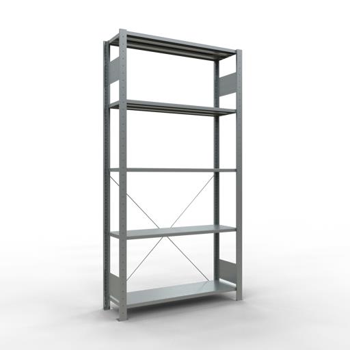 Stecksystem Grundregal, MULTIplus 85 kg, einseitig nutzbar (Kreuzstreben)