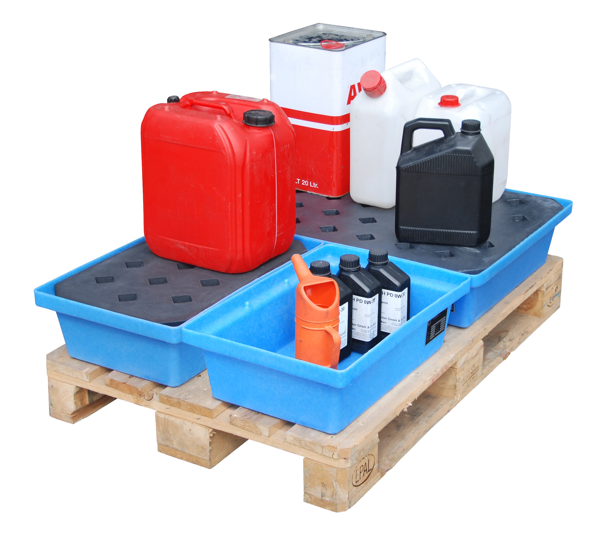 Paletten-Auffangwanne aus PE Typ KWP-P