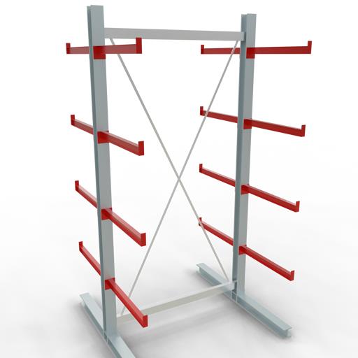 Doppelseitiges Kragarmregal-Set K6000 (für schwere Belastungen)