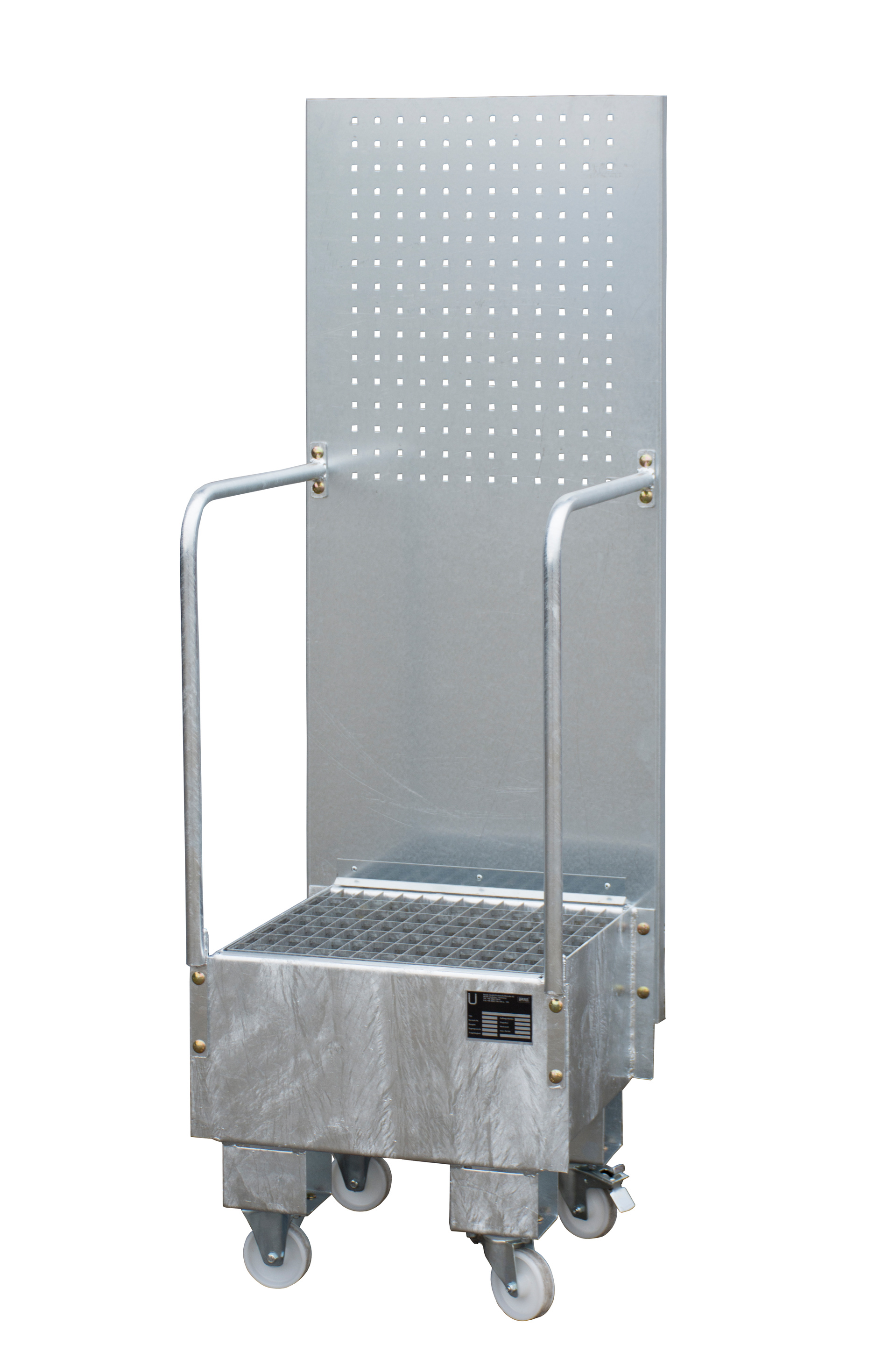 Fahrbare Auffangwanne mit Lochplattenwand Typ LPW 60