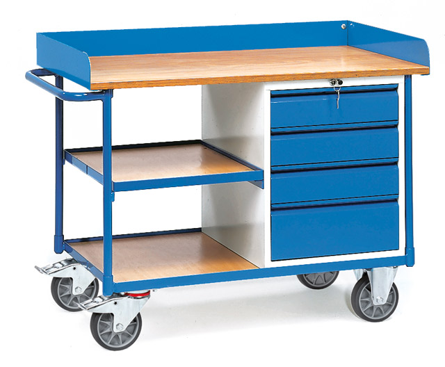 Werkstattwagen mit Abrollrand, Tragkraft 400 kg