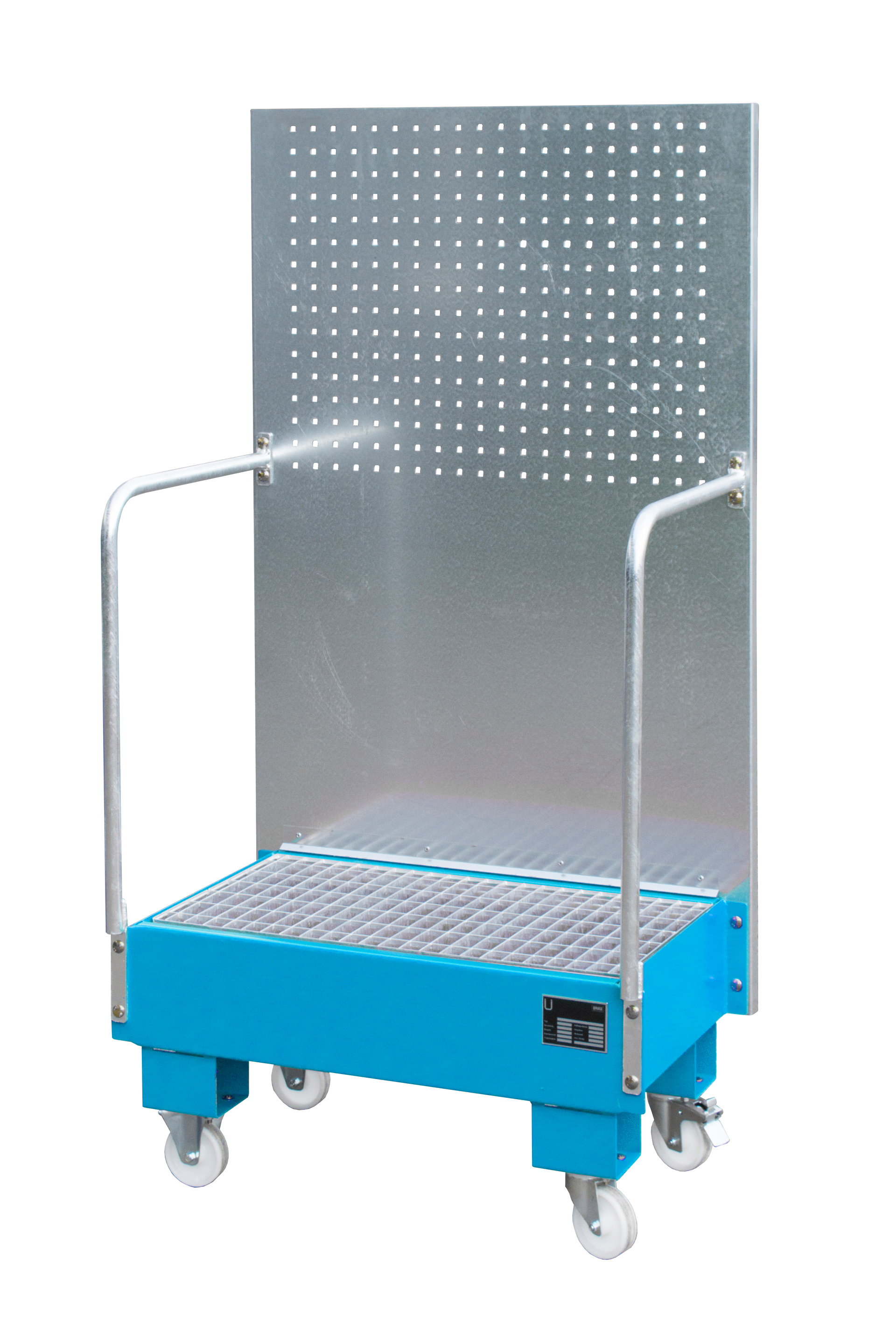 Fahrbare Auffangwanne mit Lochplattenwand Typ LPW 60