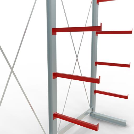 Einseitiges Kragarmregal-Set K6000 (für schwere Belastungen)