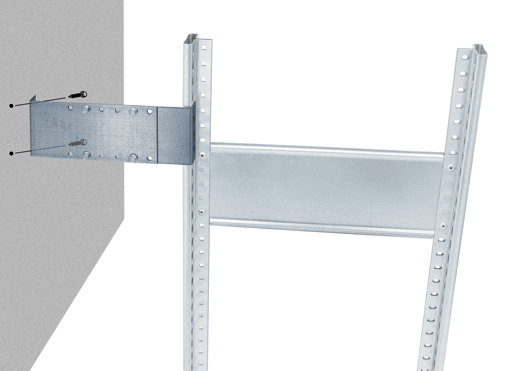 Einstellbarer Wandhalter für Räderregale