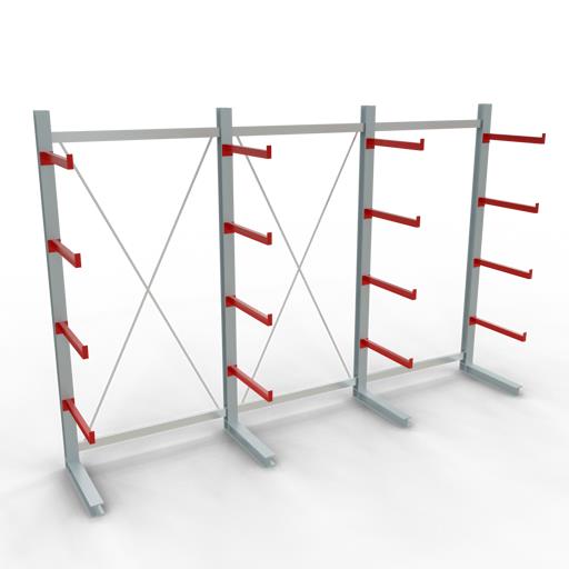 Einseitiges Kragarmregal-Set K6000 (für schwere Belastungen)