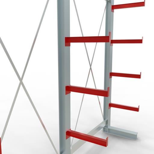 Einseitiges Kragarmregal-Set K3000 (für mittlere Belastungen)