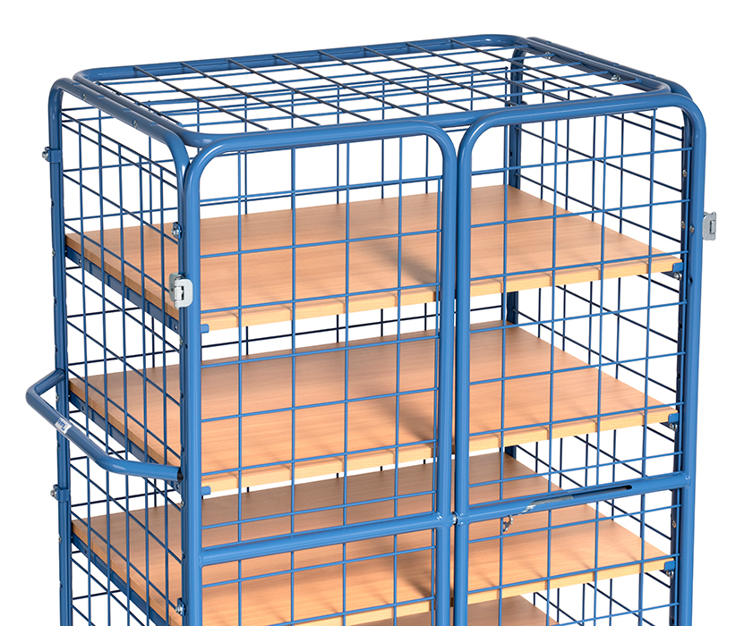 Etagenwagen vergittert mit Flügeltüren, 5 Etagen, Tragkraft 600 kg