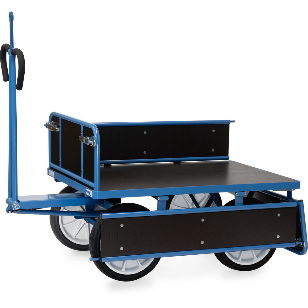 Großer Handpritschenwagen mit Bordwänden, Tragkraft 1000 kg | fetra 6454VZ