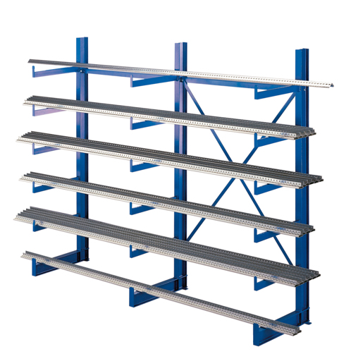 Kragarmregal Set K1000, einseitig, Höhe 2.000 mm