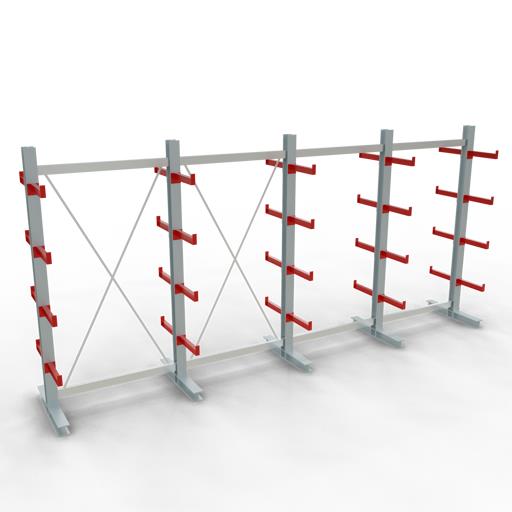 Doppelseitiges Kragarmregal-Set K3000 (für mittlere Belastungen)