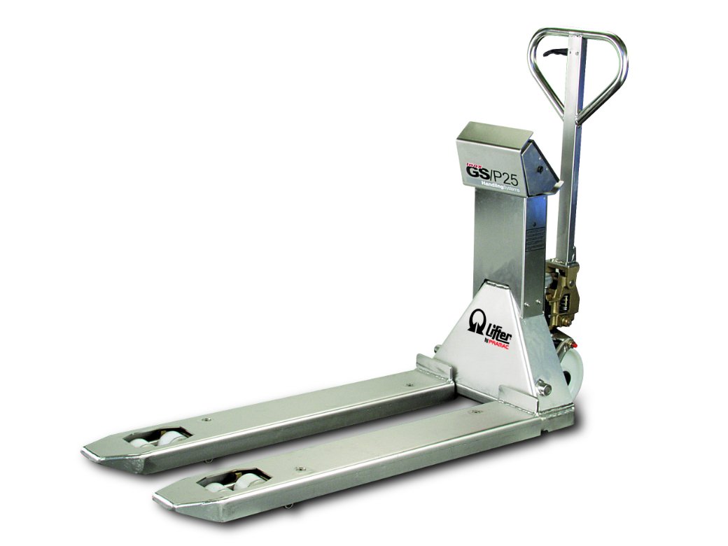 Edelstahl-Hubwagen mit Wiegefunktion GS/P 25 INOX