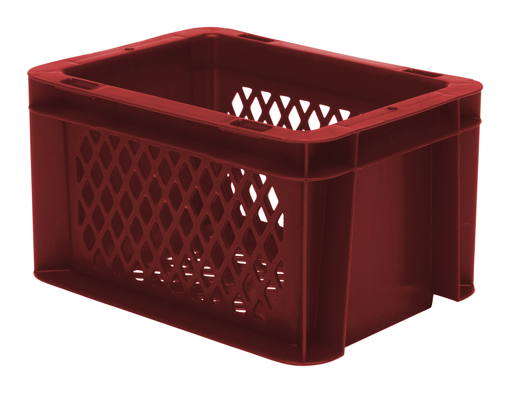 16 Stück Transport-Stapelkasten TK, L200 x B100 mm, Wände durchbrochen