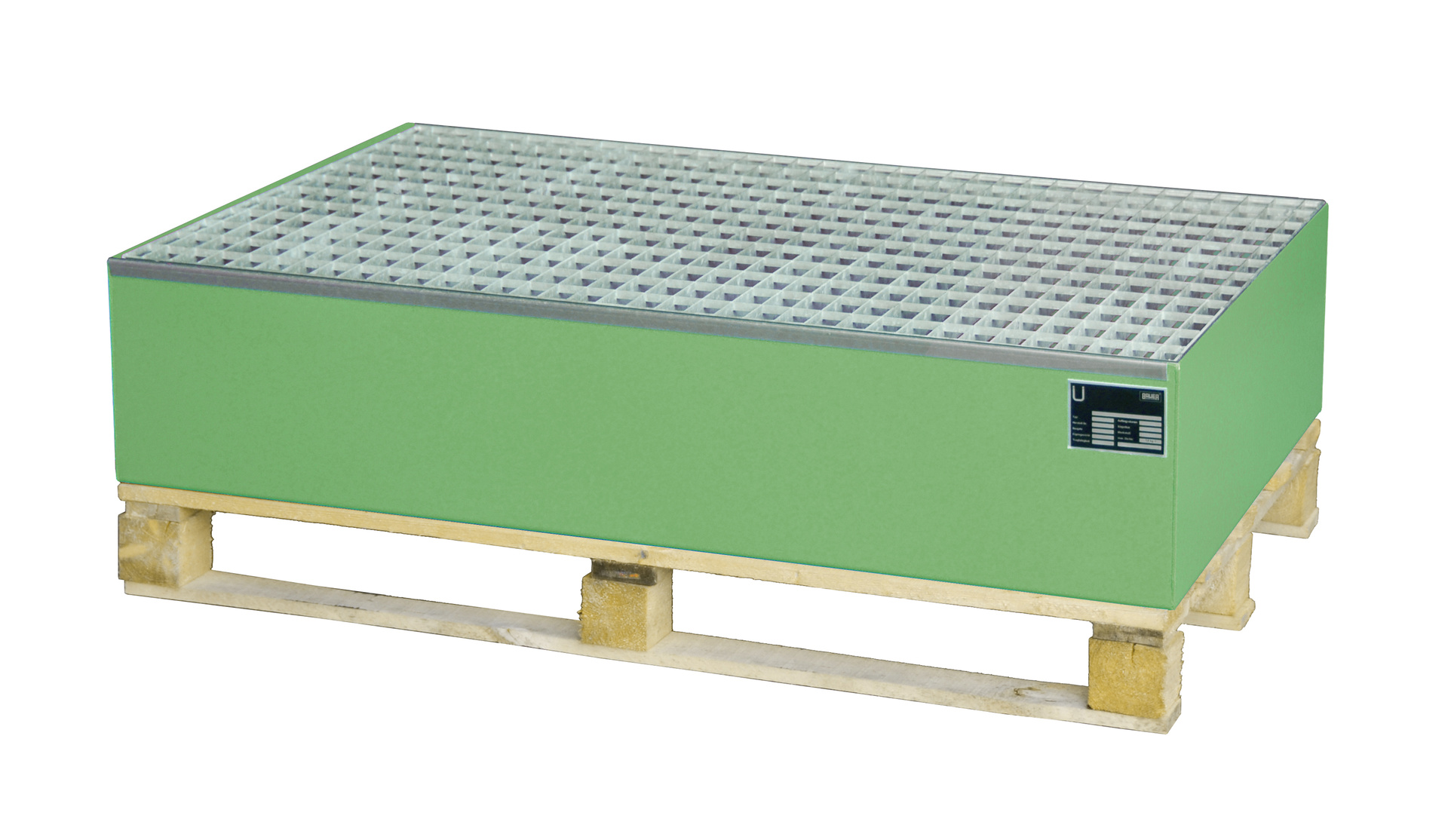 Palettenwanne SERIE 2000 ohne Füße - mit Gitterrost