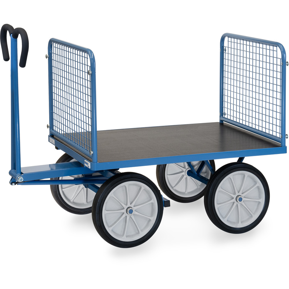Großer Handpritschenwagen mit Gitterwänden, Tragkraft 1000 kg | fetra 6434V
