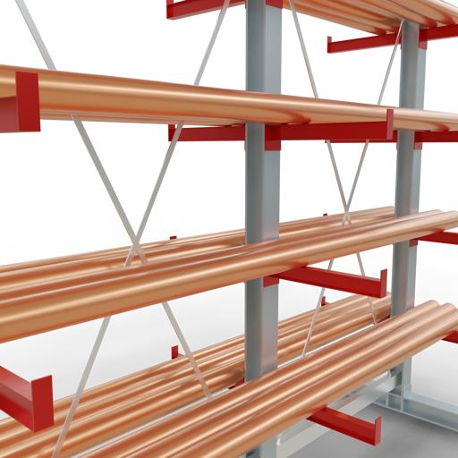 Doppelseitiges Kragarmregal-Set K3000 (für mittlere Belastungen)