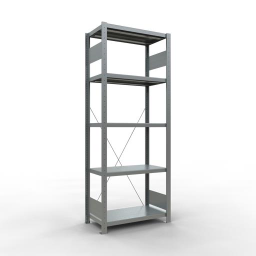 Stecksystem Grundregal, MULTIplus 250 kg, einseitig nutzbar (Kreuzstreben)