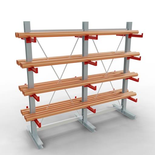 Doppelseitiges Kragarmregal-Set K3000 (für mittlere Belastungen)