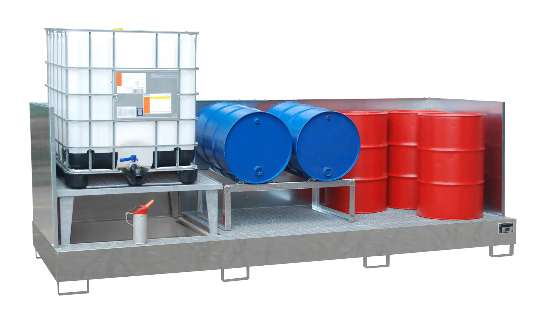 Auffangwanne Typ AWA mit Spritzschutzwand