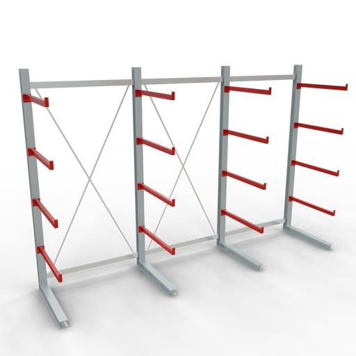 Einseitiges Kragarmregal-Set K6000 (für schwere Belastungen)