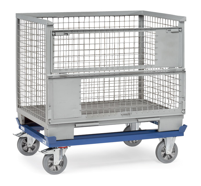 Paletten-Fahrgestell mit Gummi-Räder, Tragkraft 1200 kg