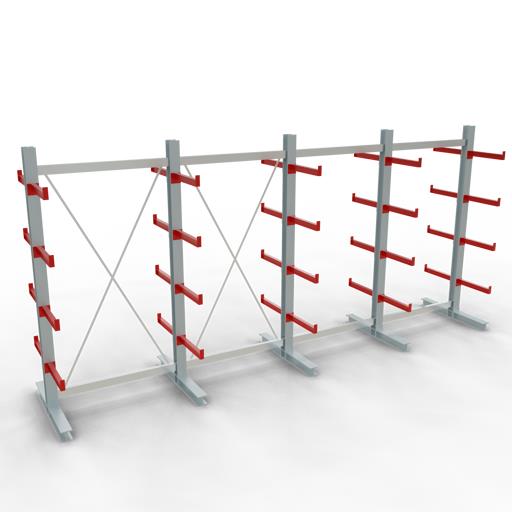 Doppelseitiges Kragarmregal-Set K3000 (für mittlere Belastungen)