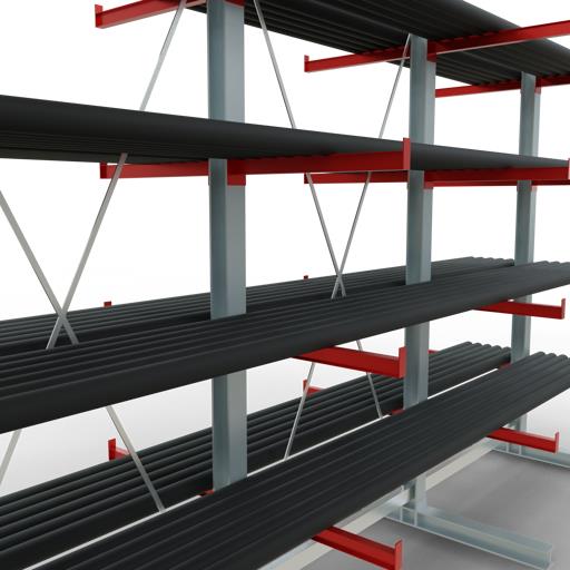 Doppelseitiges Kragarmregal-Set K6000 (für schwere Belastungen)