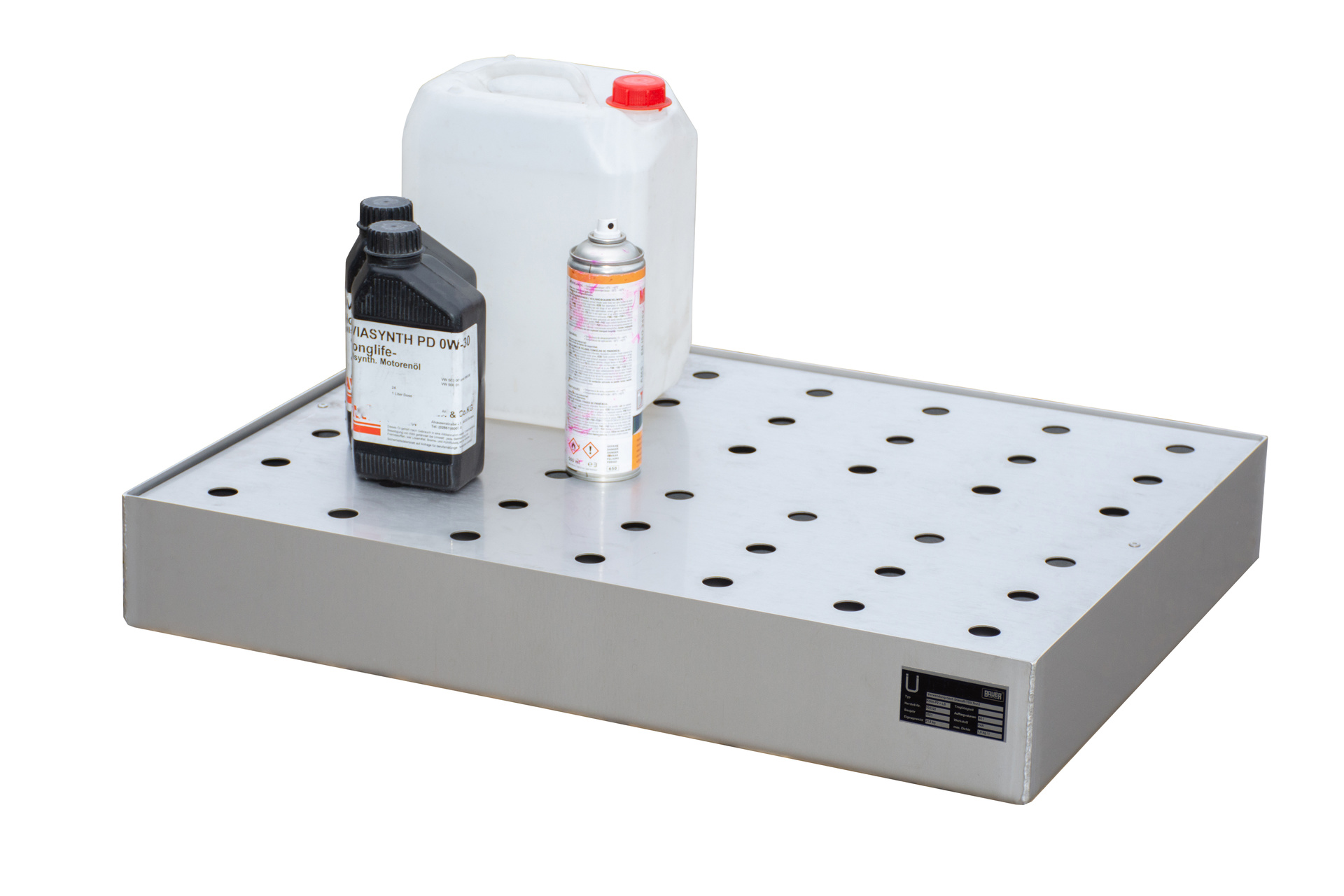 Kleingebindewanne für Paletten KGW-P/M (mit Lochblech-Rost)