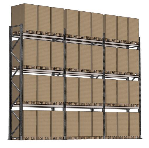Palettenregal-Set für den Außenbereich (3 Felder - feuerverzinkt)
