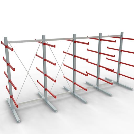 Doppelseitiges Kragarmregal-Set K6000 (für schwere Belastungen)