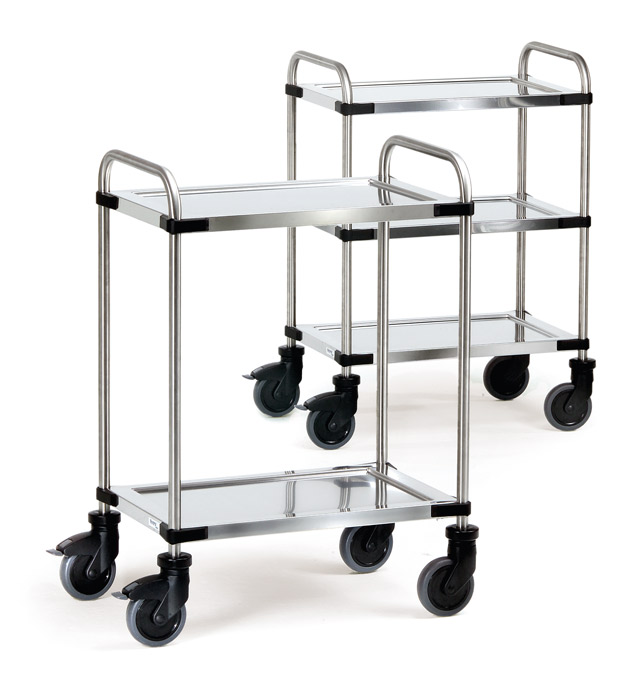 Kleiner Edelstahlwagen, Tragkraft 120 kg