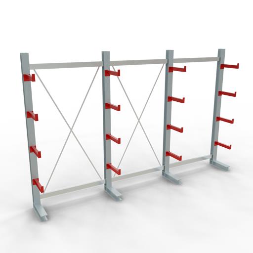 Einseitiges Kragarmregal-Set K3000 (für mittlere Belastungen)